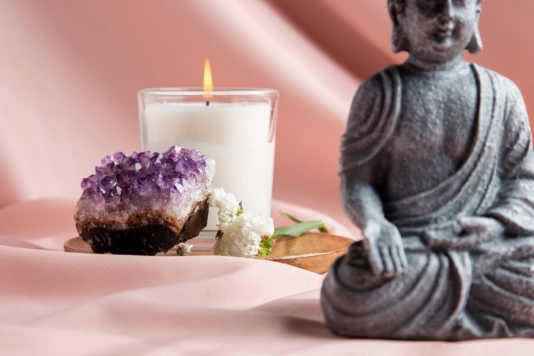 Soft light on a peaceful room prepared for Reiki therapy in Bracknell
